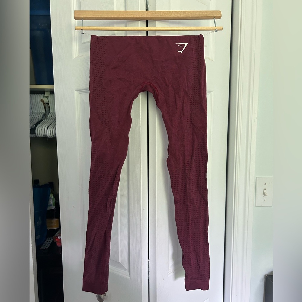 Burgundy leggings